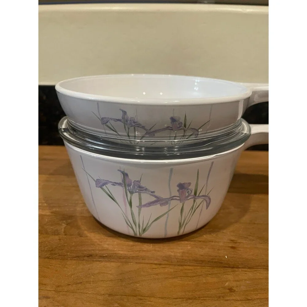 3 pc Shadow iris Corningware stove top set